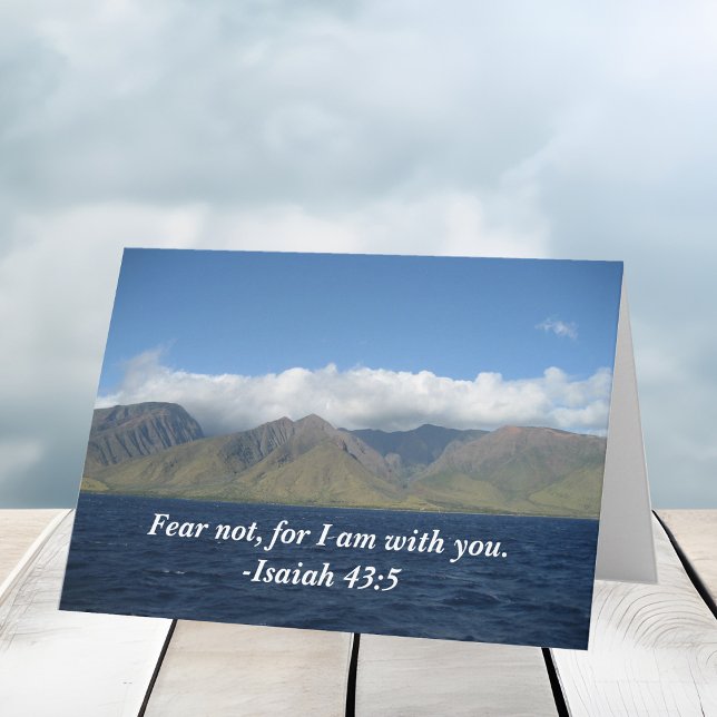 Fear Not For I Am With You Bible Verse Ocean Card (Creator Uploaded)