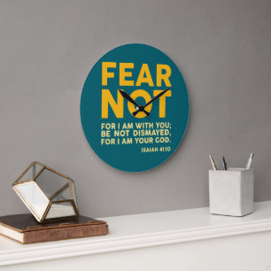 Fear not, for I am with you Large Clock