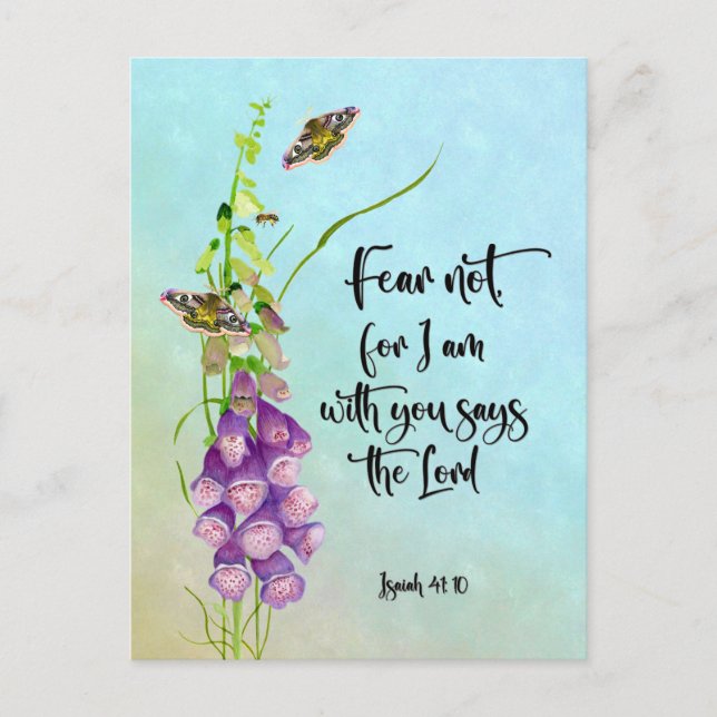 Fear not for I am with you says the Lord - Isaiah  Postcard (Front)