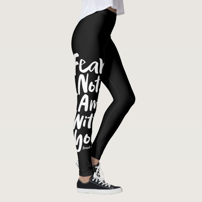 FEAR NOT, I AM with you Christian Cross God Jesus Leggings (Right)