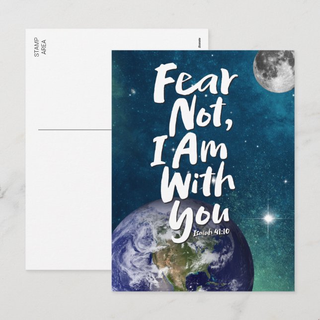 FEAR NOT, I AM with you - Christian God Jesus Holiday Postcard (Front/Back)