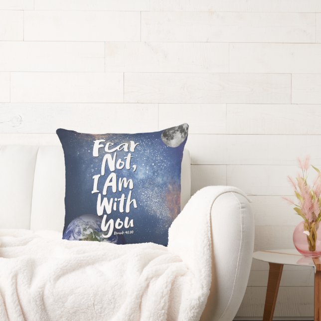 FEAR NOT, I AM with you Christian - Isaiah 41:10 Throw Pillow (Couch)