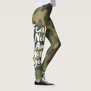 FEAR NOT, I AM with you - Isaiah 41:10  Camouflage Leggings