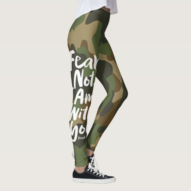 FEAR NOT, I AM with you - Isaiah 41:10  Camouflage Leggings (Right)