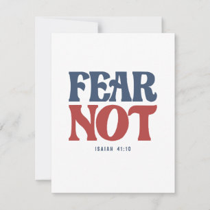 Fear Not Isaiah 41:10 Bible Verse Christian Card