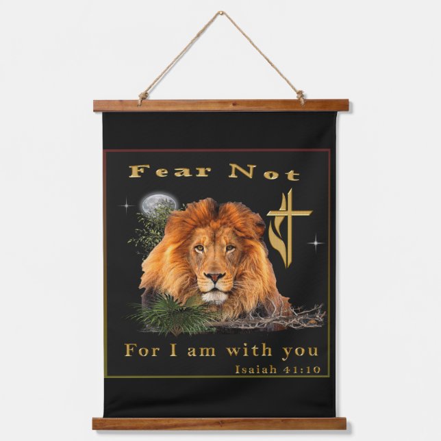 Fear not Isaiah 41:10 Hanging Tapestry (Front)