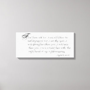 Fear Not - Isaiah 41:10 Typography canvas