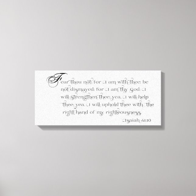 Fear Not - Isaiah 41:10 Typography canvas (Front)