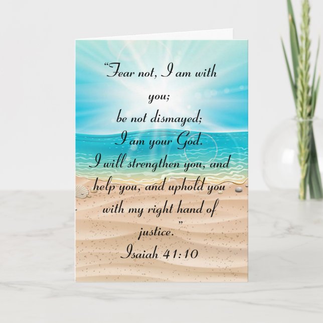 “Fear Not” Religious Inspirational Note Card (Front)