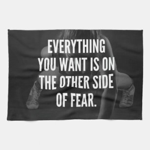 FEAR NOTHING - Women's Workout Motivational Kitchen Towel