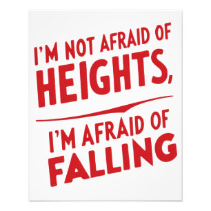 Fear of Falling: A Typography Design Photo Print