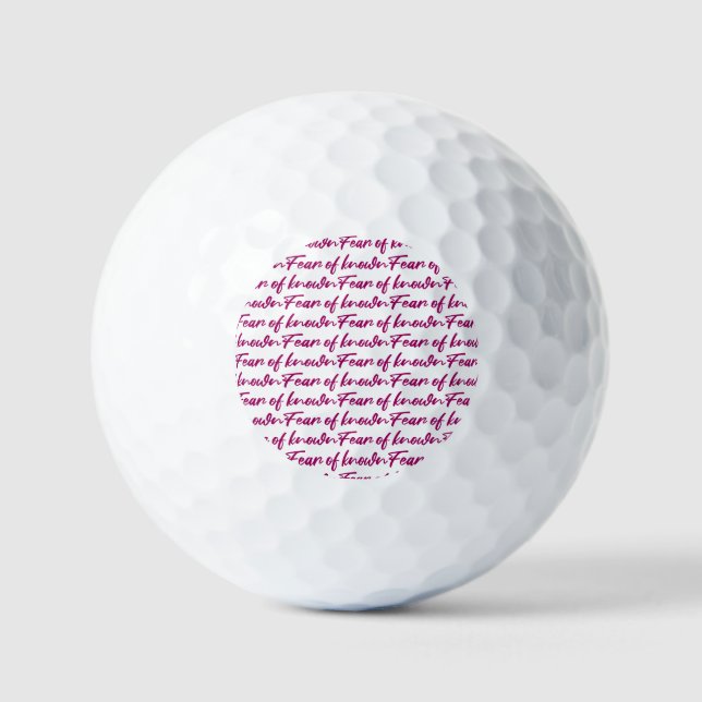 Fear of known golf balls (Front)
