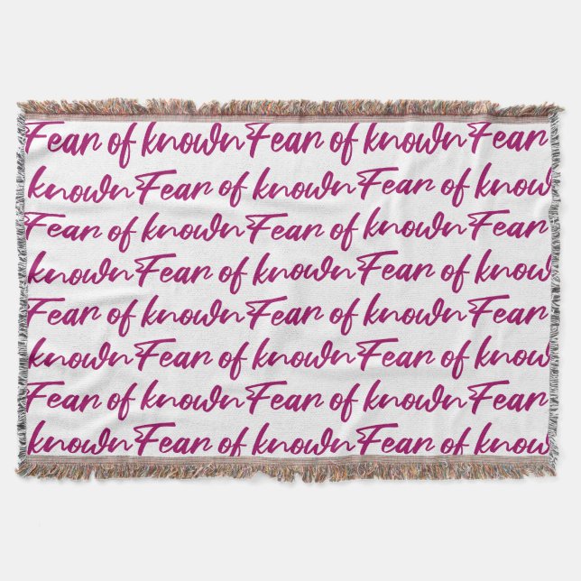 Fear of known throw blanket (Front)