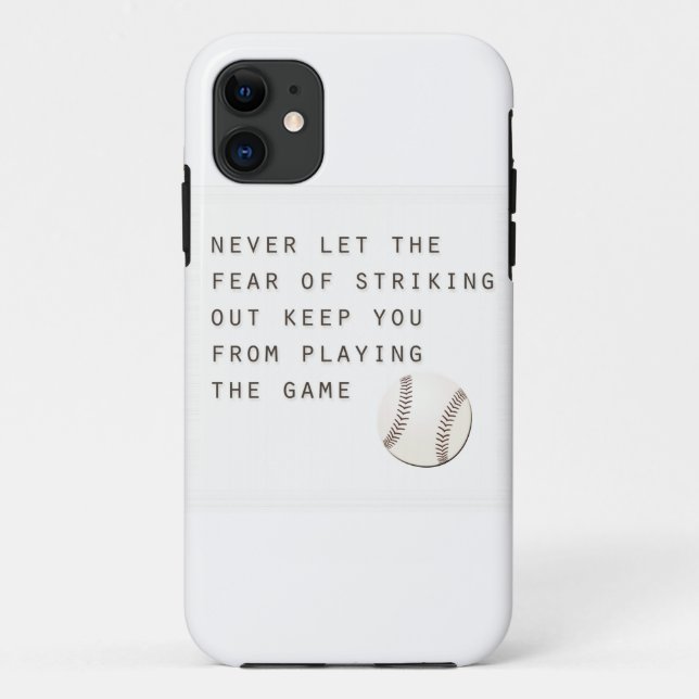 fear of striking out inspirational modern baseball Case-Mate iPhone case (Back)
