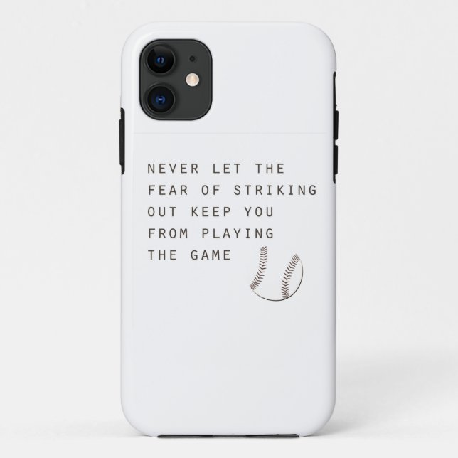 fear of striking out inspirational modern baseball Case-Mate iPhone case (Back)