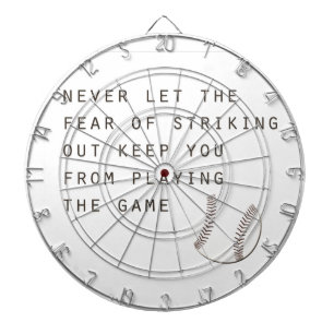 fear of striking out inspirational modern baseball dartboard