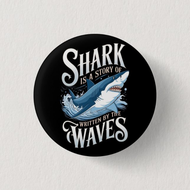 Fear of the Deep Ocean 1 Inch Round Button (Front)