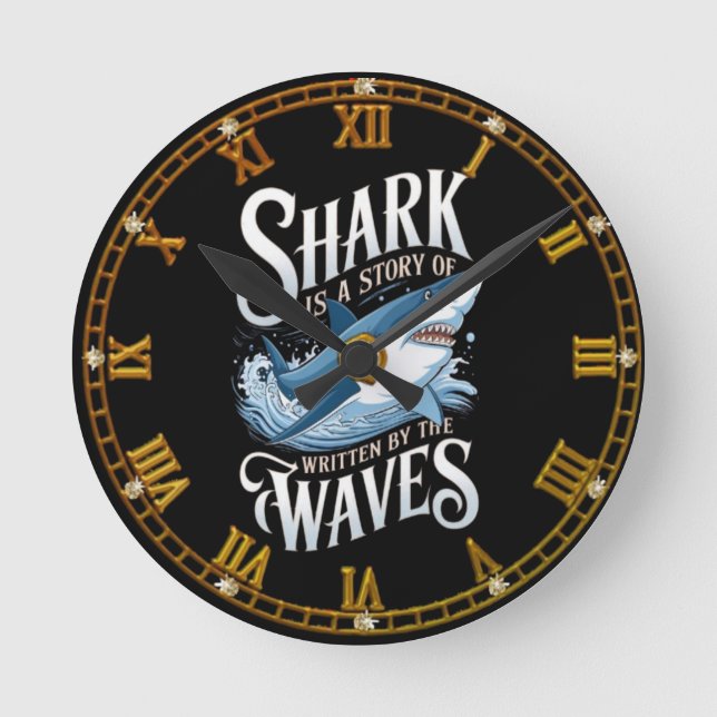 Fear of the Deep Ocean Round Clock (Front)