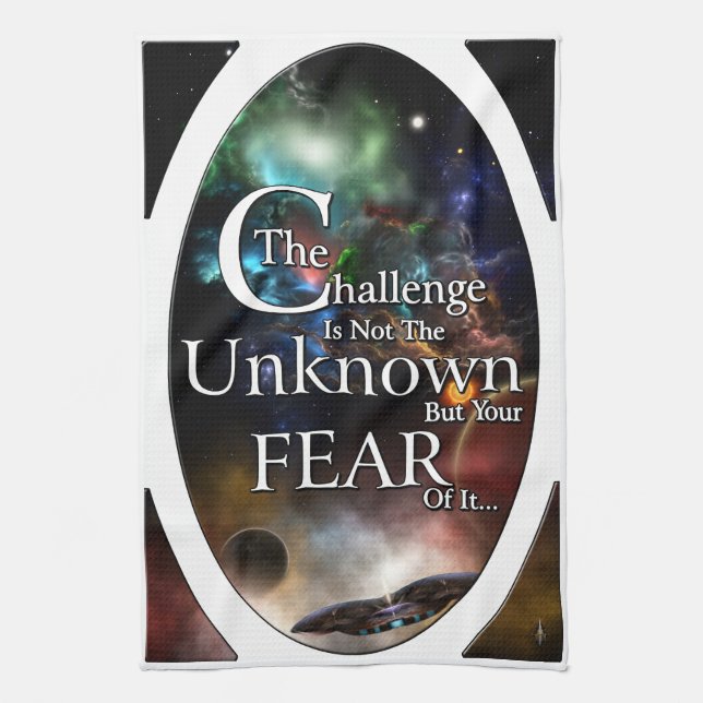 Fear Of The Unknown Kitchen Towel (Vertical)