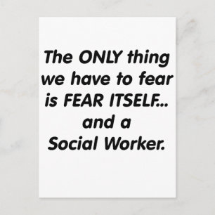 Fear Social Worker Postcard