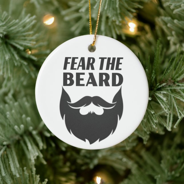 Fear the Beard Ceramic Ornament (Tree)