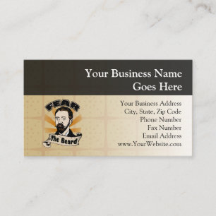 Fear the Beard, Funny Moustache Business Card