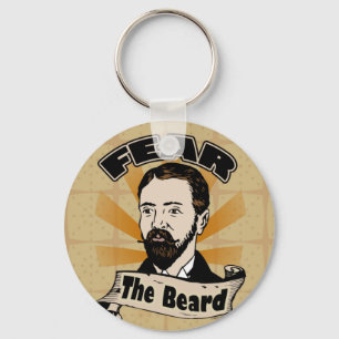 Fear the Beard, Funny Moustache Keychain