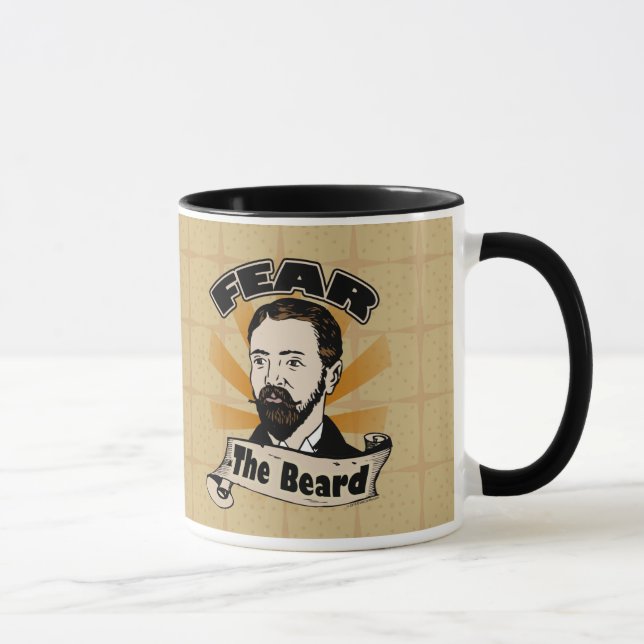 Fear the Beard, Funny Moustache Mug (Right)