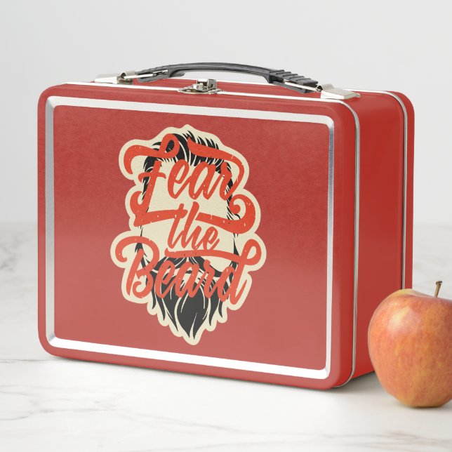 Fear the beard metal lunch box (In Situ)