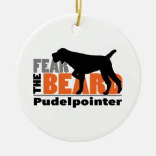 Fear the Beard - Pudelpointer Ceramic Ornament