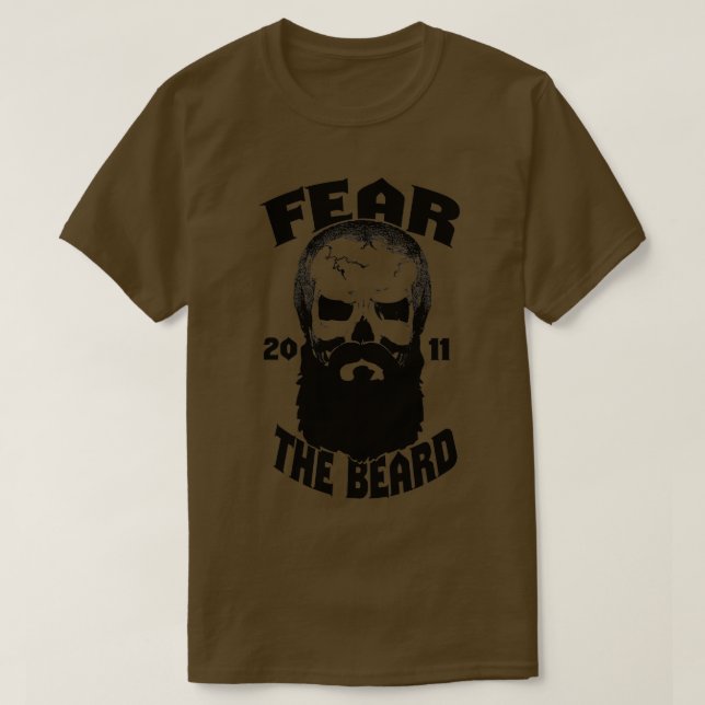 Fear The Beard Skull Shirt by Fear The Beard (Design Front)