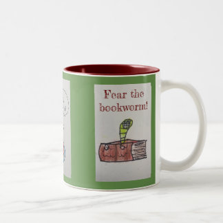 Fear the Bookworm mug! Two-Tone Coffee Mug