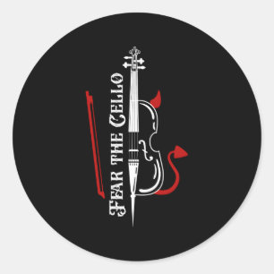Fear The Cello Classic Round Sticker