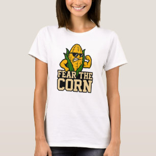 Fear the Corn Funny Nebraska Corn Mascot Muscle T-Shirt