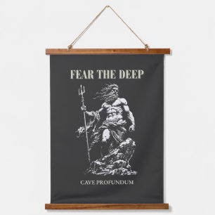 Fear the Deep – Poseidon Mythic  Hanging Tapestry