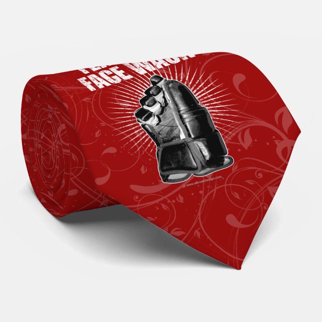 Fear The Face Wash (Hockey) Tie (Rolled)