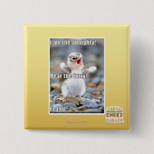 Fear the Fuzzy! 2 Inch Square Button