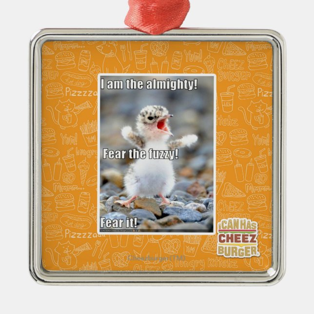 Fear the Fuzzy! Metal Ornament (Front)