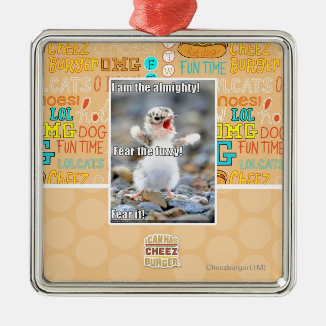 Fear the Fuzzy! Metal Ornament (Front)