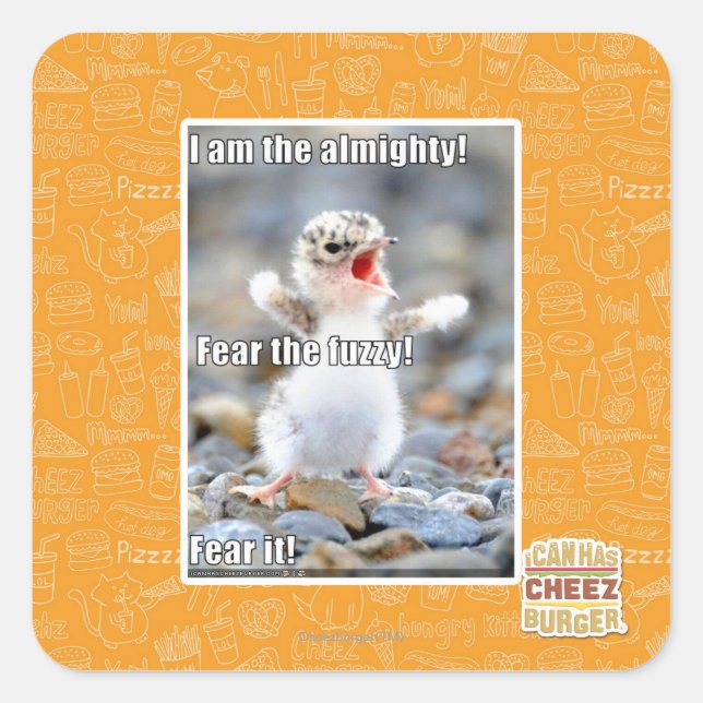 Fear the Fuzzy! Square Sticker (Front)