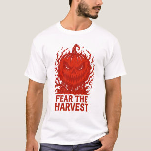 Fear the Harvest Demonic Pumpkin Horror T-Shirt