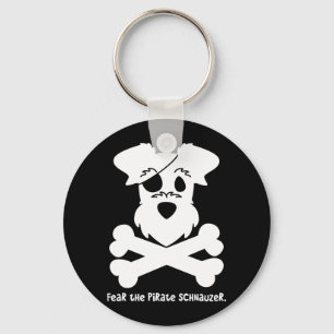 Fear the Pirate Schnauzer Keychain