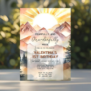 Fearfully and Onederfully Made First Birthday Invitation