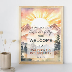 Fearfully and Onederfully Made First Birthday Poster