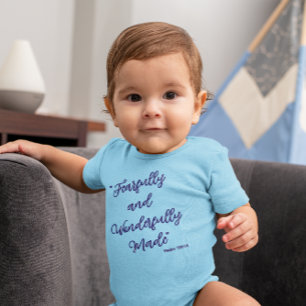 "Fearfully and Wonderfully Made" Bible Verse Baby Bodysuit