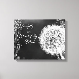 Fearfully and Wonderfully Made Bible Verse Canvas Print
