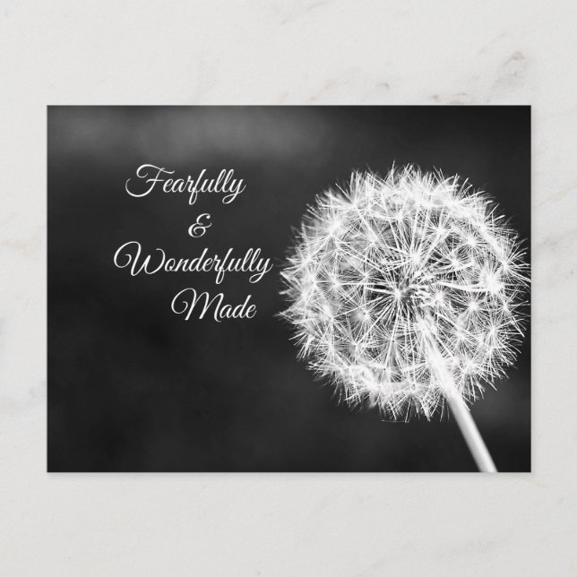 Fearfully and Wonderfully Made Bible Verse Postcard (Front)