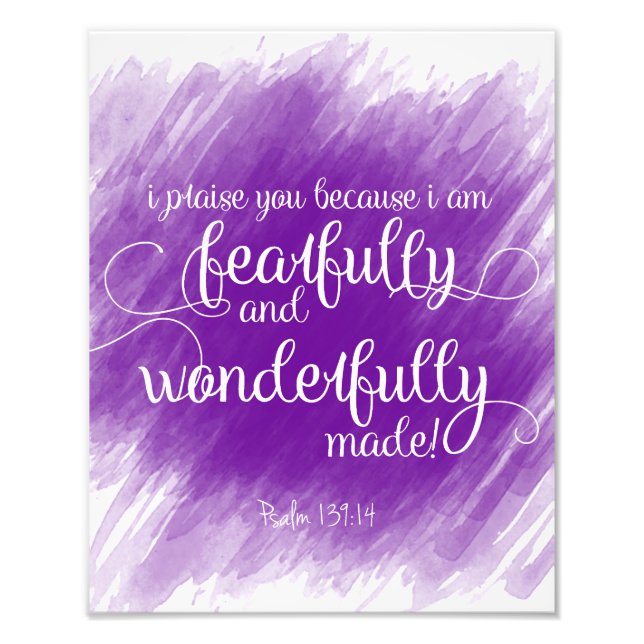 Fearfully and Wonderfully Made Glossy Print (Front)