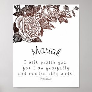 Fearfully and Wonderfully Made Psalm Customized  Poster