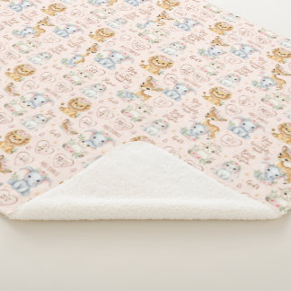 Fearfully & Wonderfully Made: Christian Baby Girl Sherpa Blanket